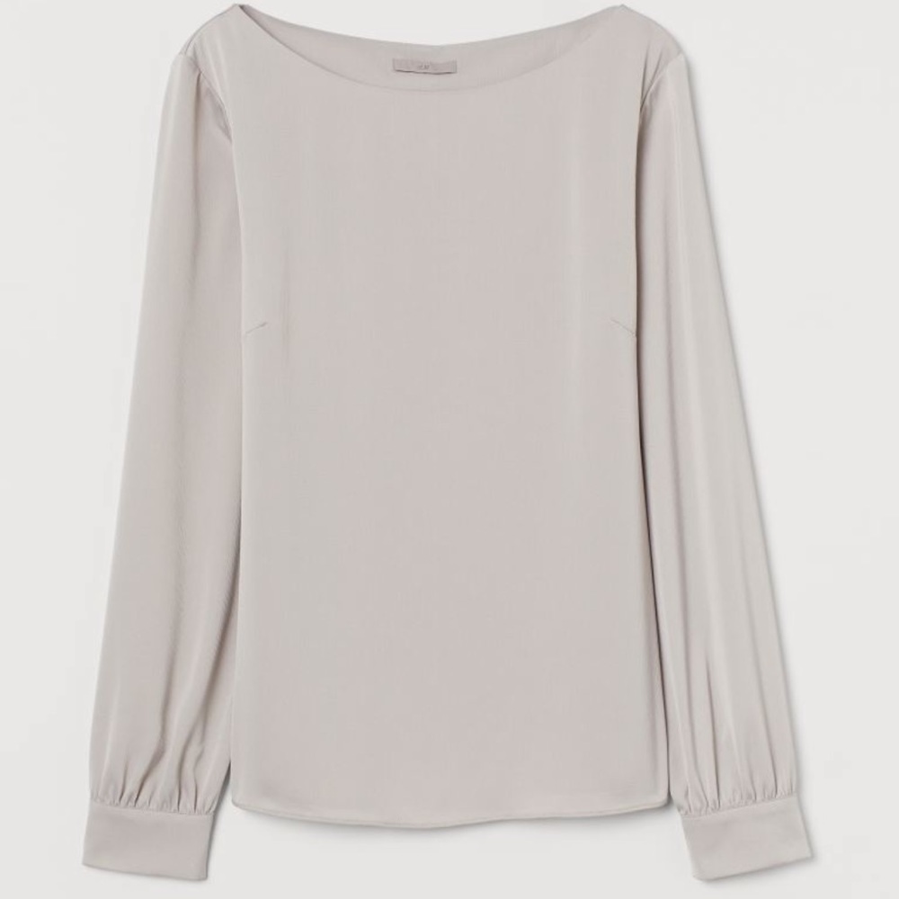 H&M satin boat-neck blouse